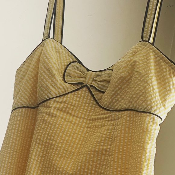 Anthropologie Sleeveless Viola Lemon Parfait Dress - Picture 3 of 3